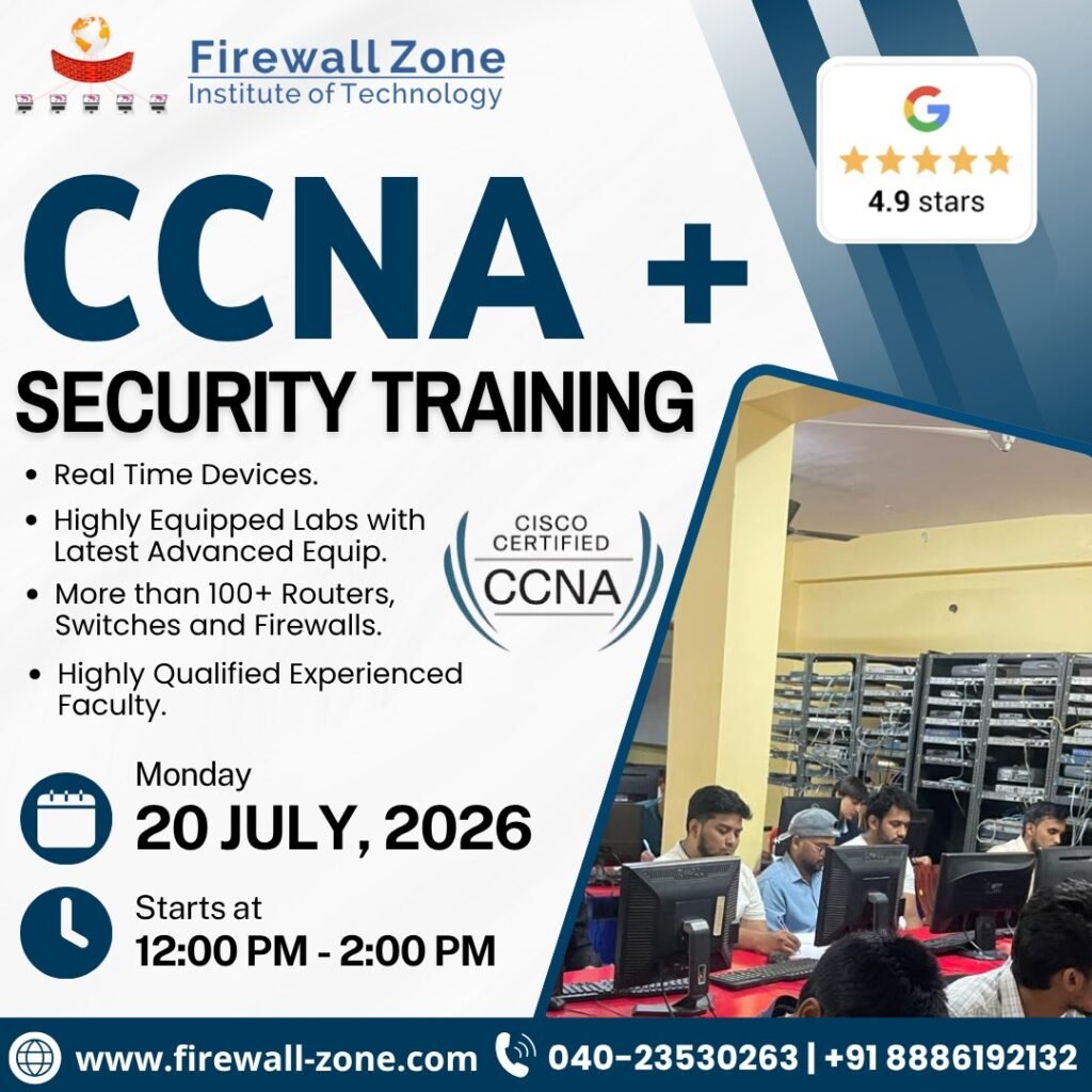 CCNA Routing & Switching + Security in Hyderabad (Classroom Training)