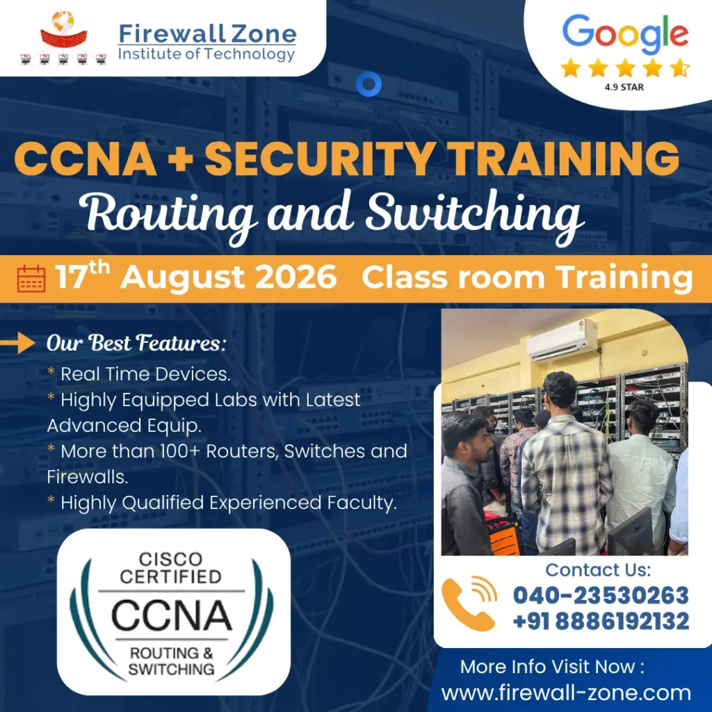 CCNA Routing & Switching + Security in Hyderabad (Classroom Training)
