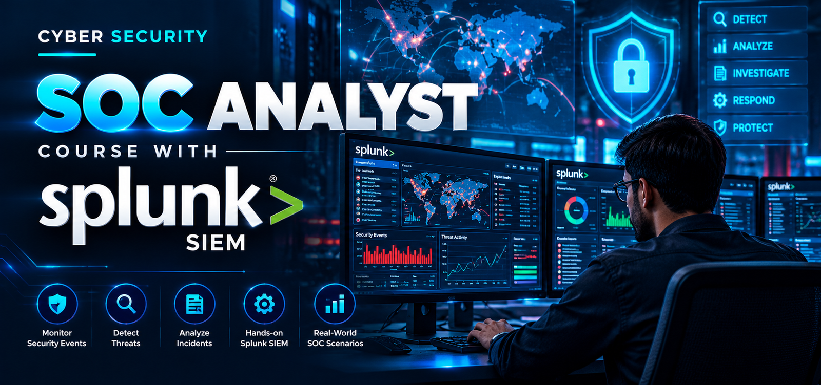 Cyber Security SOC Analyst Course with Splunk SIEM
